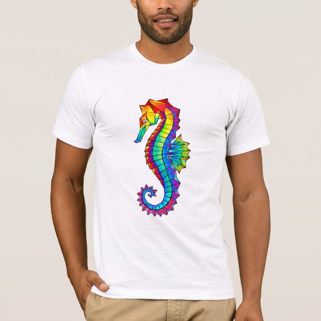 Camiseta Hipoahoría marino poligonal arcoiris (Anverso)