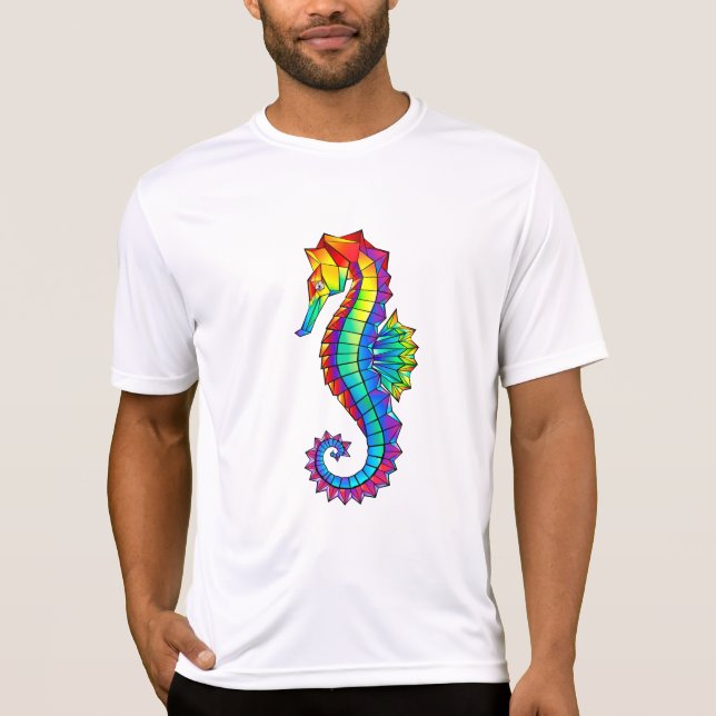 Camiseta Hipoahoría marino poligonal arcoiris (Anverso)