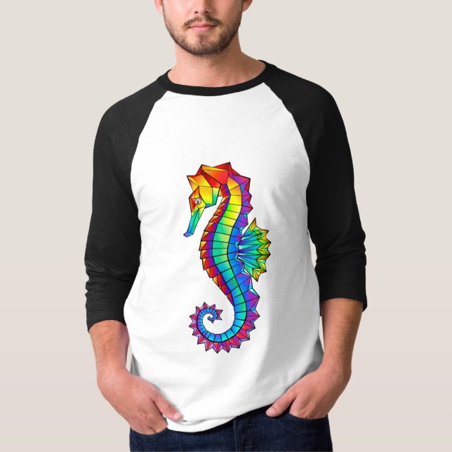Camiseta Hipoahoría marino poligonal arcoiris (Anverso)
