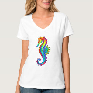 Camiseta Hipoahoría marino poligonal arcoiris