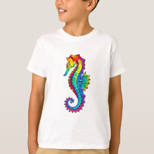 Camiseta Hipoahoría marino poligonal arcoiris
