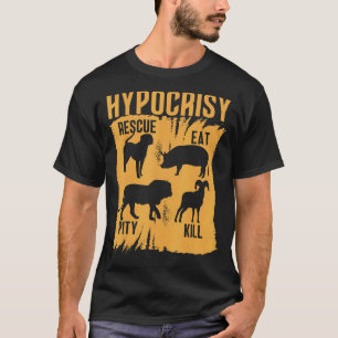 Camiseta Hipocresía rescate comilía matan derechos de los a