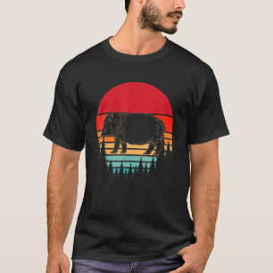 Camiseta Hipopótamo africano vintage Sunset Retro Hippopot