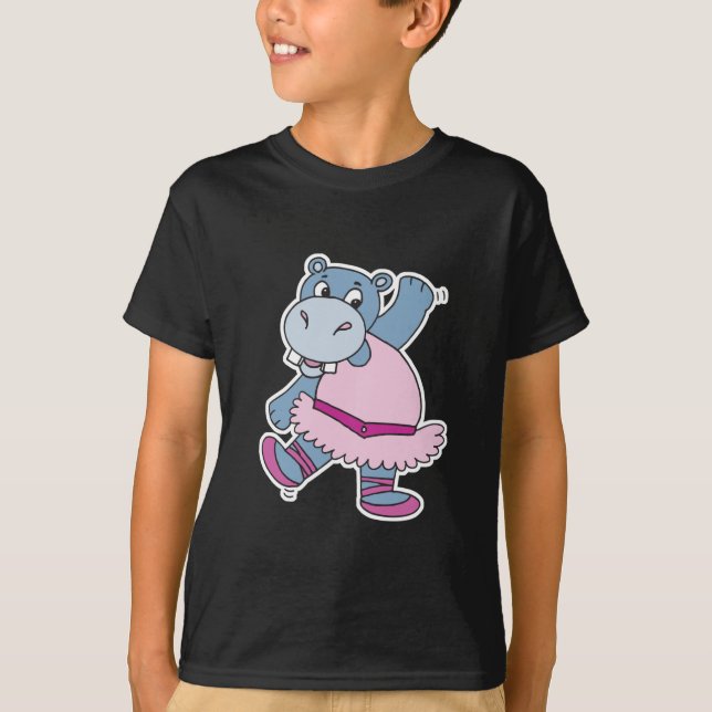 Camiseta hipopótamo bailarina tonto (Anverso)