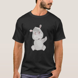Camiseta Hipopótamo cutáneo Bebé adorable Hippos Animal Hip