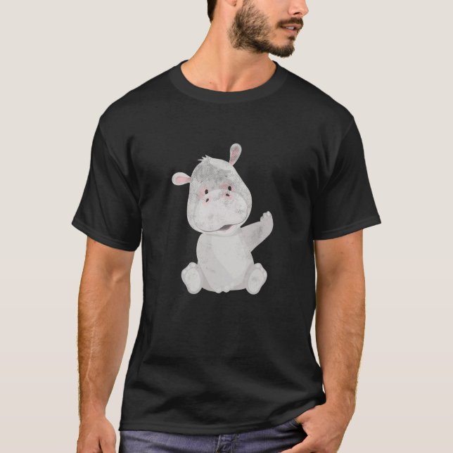 Camiseta Hipopótamo cutáneo Bebé adorable Hippos Animal Hip (Anverso)