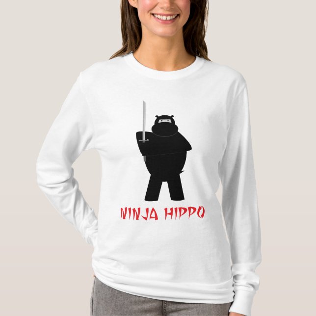 Camiseta Hipopótamo de Ninja (Anverso)