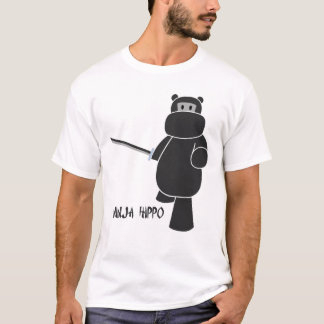 Camiseta Hipopótamo de Ninja - aliste para la batalla