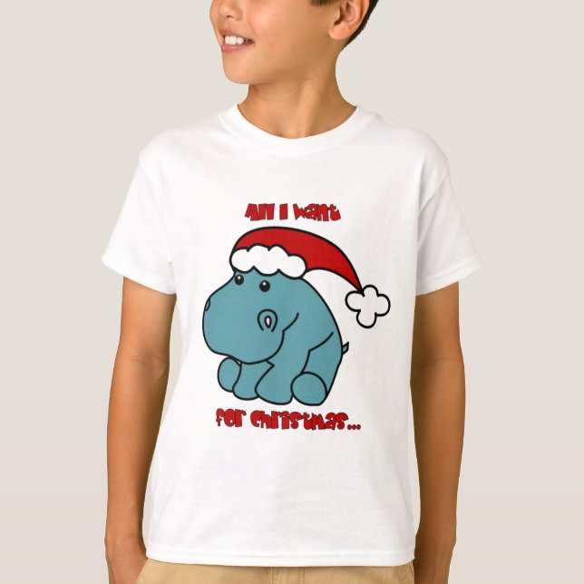Camiseta Hipopótamo del navidad (Anverso)