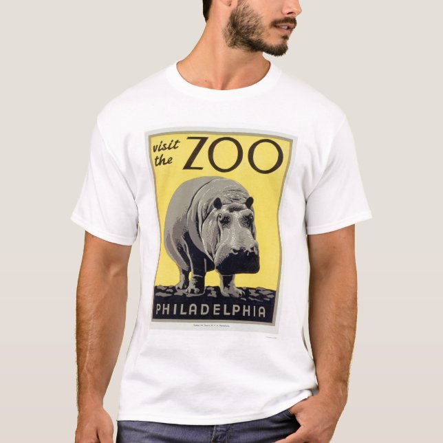 Camiseta Hipopótamo del parque zoológico del PA de (Anverso)