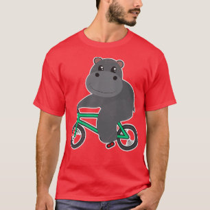 Camiseta Hipopótamo en Bicicleta Idea divertida de regalo