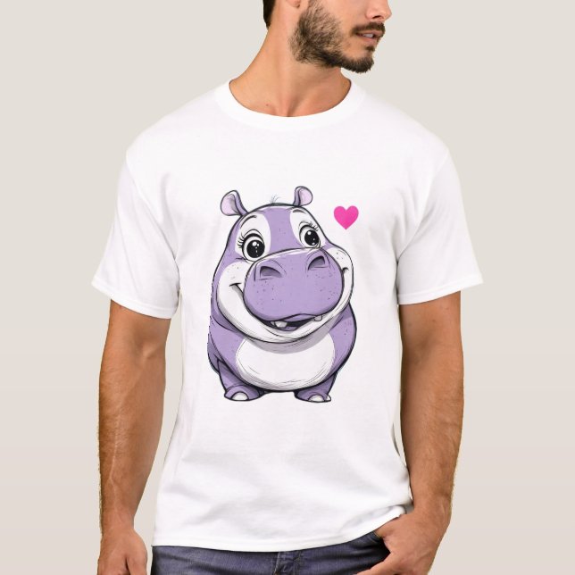 Camiseta Hipopótamo Feliz (Anverso)