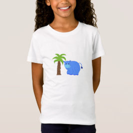 Camiseta Hipopótamo junto a una palmera