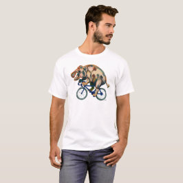 Camiseta Hipopótamo montando en bicicleta