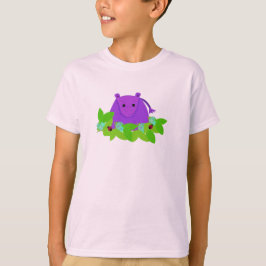 Camiseta Hipopótamo Morado con Mariquitas