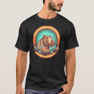 Camiseta Hipopótamo Mujeres Cute Hippo Zoológico Animal 2