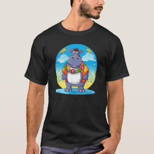 Camiseta Hipopótamo Mujeres Cute Zoológico Hippo Animal Sum