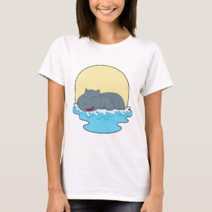 Camiseta Hipopótamo Nadando