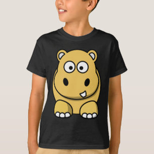 Camiseta hipopótamo, personalizados, imágenes de oro