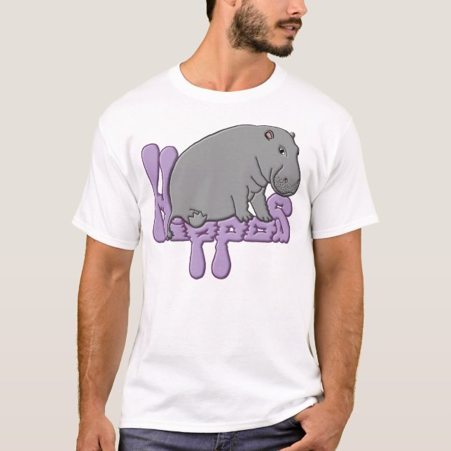 Camiseta Hipopótamo pesado - púrpura (Anverso)