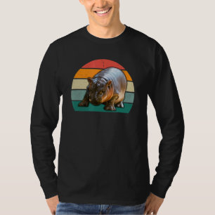Camiseta Hipopótamo Pígmy Bebé Cute Retro Hombres Mujeres N