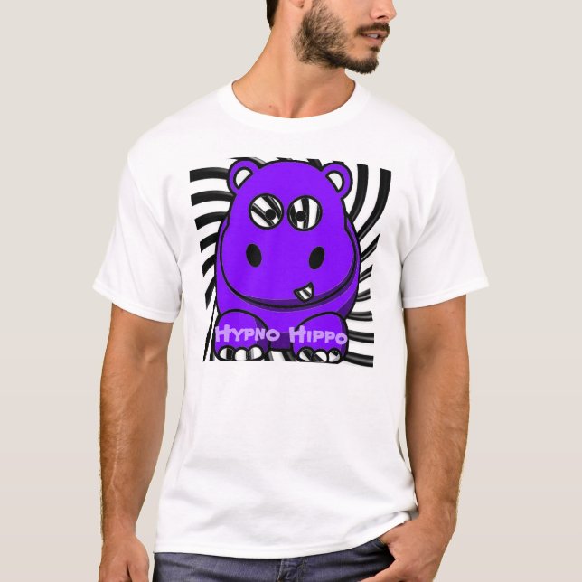 Camiseta Hipopótamo púrpura de Hypno (Anverso)