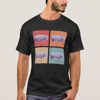 Camiseta Hipopótamo Retro Hipopótamo Vintage Hipopótamo