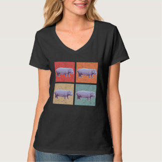 Camiseta Hipopótamo Retro Hippopotamus Vintage Hipopótamo