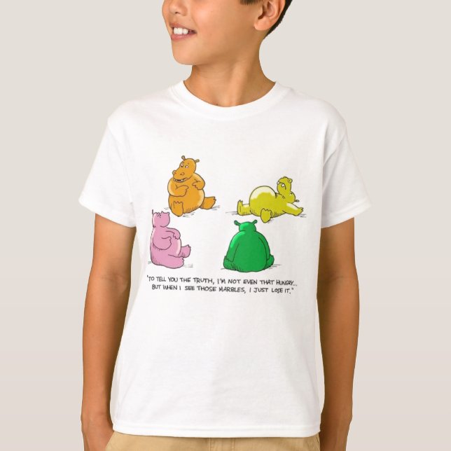 Camiseta ¡Hipopótamos hambrientos! - Chicas T básico (Anverso)