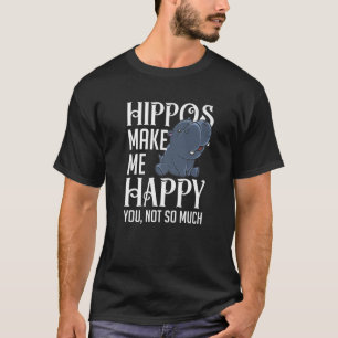 Camiseta Hipótamos Me Hacen Feliz Gracioso Hippopótamo Hipp
