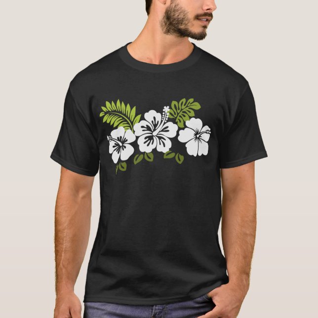 Camiseta Hipoteco blanco y hojas (Anverso)