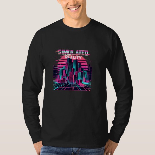 Camiseta Hipótesis de realidad simulada Vapor ciberpunk urb (Anverso)
