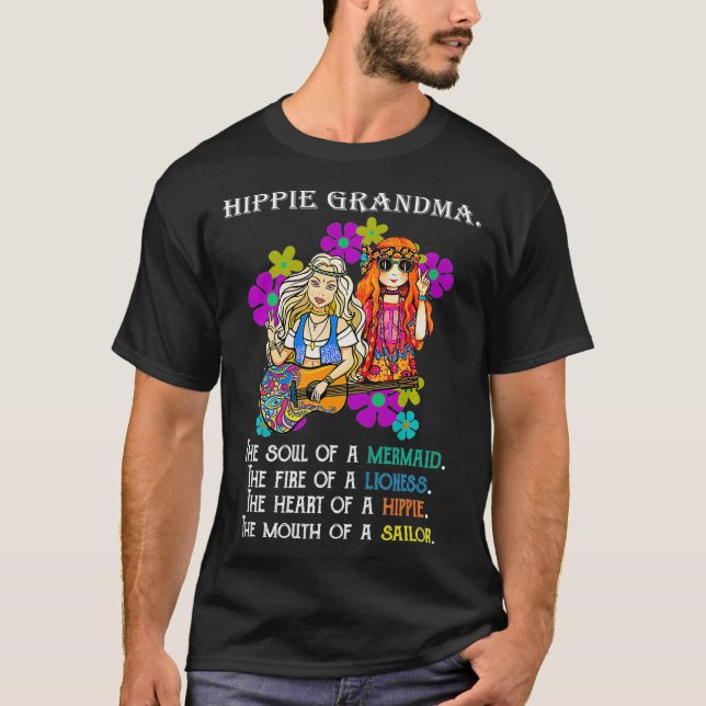Camiseta Hippie Abuela Mimi Nana Hipp Gitano Espiritual Lib (Anverso)