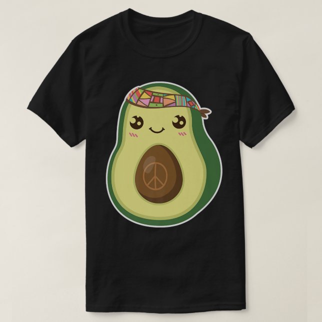 Camiseta Hippie Aguacado Funny Vintage (Diseño del anverso)