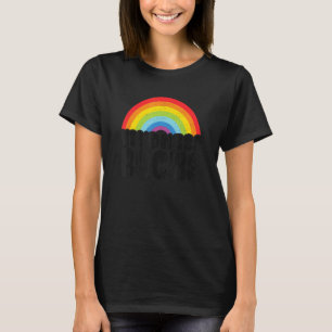 Camiseta Hippie Antiviolencia Retro Maestra Arcoíris Amabil