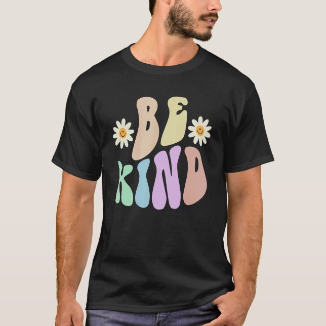 Camiseta Hippie BE KIND Retro Stop Bullying Choose Kindness (Anverso)