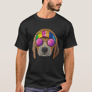 Camiseta Hippie Beagle Love Peace Sign Signo 70 De Hippie D