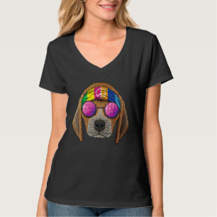 Camiseta Hippie Beagle Love Peace Sign Signo de 70's Hippie