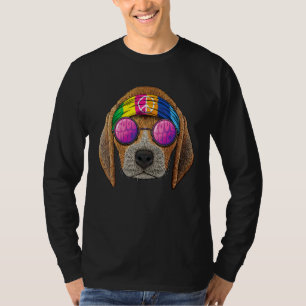 Camiseta Hippie Beagle Love Peace Sign Signo de 70's Hippie
