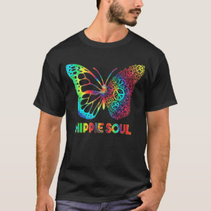 Camiseta Hippie bonito Soul Mariposa Con Señales De Paz Hip