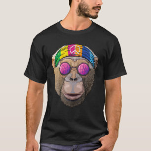 Camiseta Hippie Chimpanzee Ama La Paz Signo 70 De Hippie