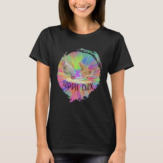 Camiseta Hippie Chix Chicken Tie Dye Style (Anverso)