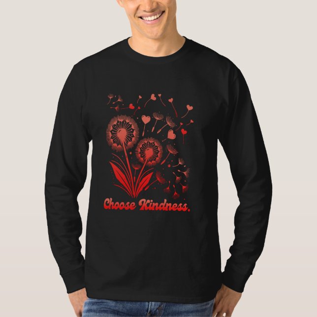 Camiseta Hippie CHOOSE KINDNESS Flower Power Funny Dandelio (Anverso)