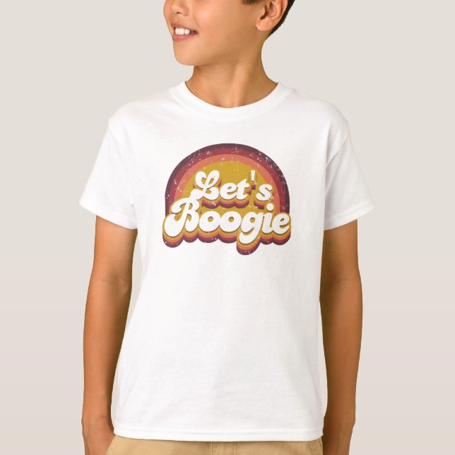 Camiseta Hippie Counterculture Let's Boogie Hippie Design (Anverso)