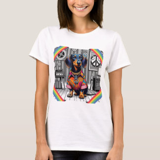 Camiseta Hippie Dachshund