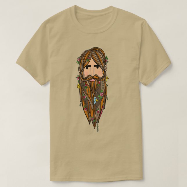 Camiseta Hippie de flores (Diseño del anverso)