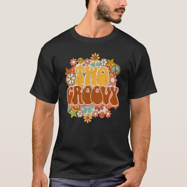 Camiseta Hippie de girasol retro Dos mentes Groovy positiva (Anverso)