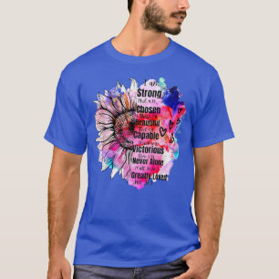 Camiseta Hippie de girasol Soy Chris más fuerte y esperanza