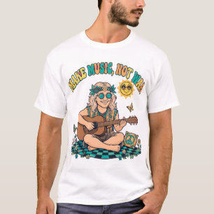 Camiseta Hippie de Haz Música No Guerra