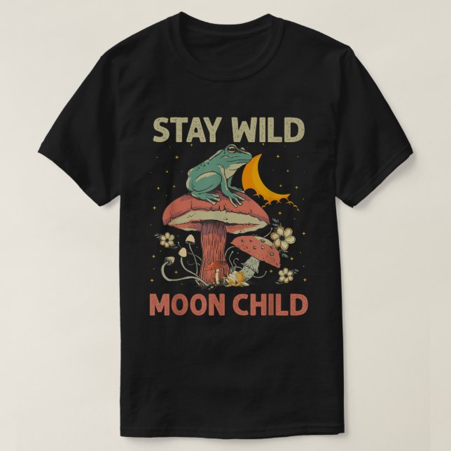 Camiseta Hippie de hongos de hongos de los niños de la luna (Diseño del anverso)